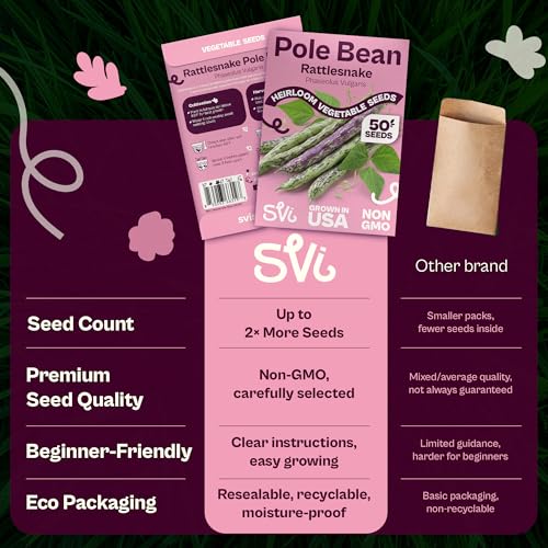 50 Rattlesnake Beans Seeds