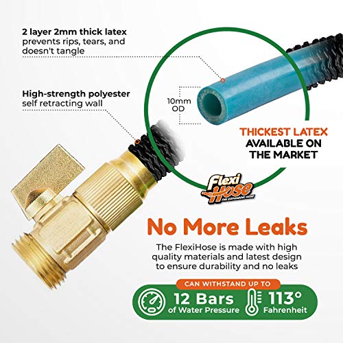 Lightweight Expandable Garden Hose (Black / 50 ft)