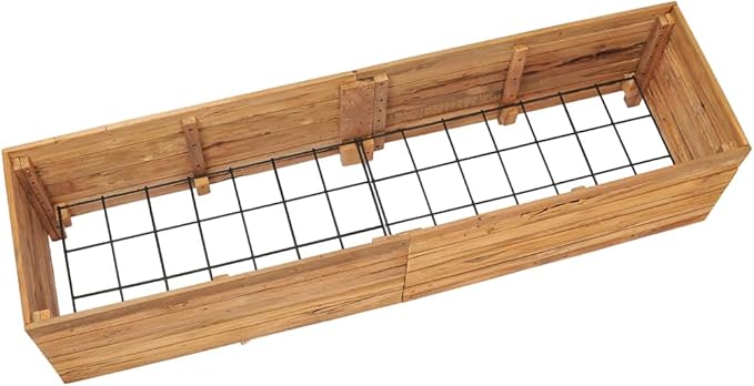 Raised Bed 59.1"x15.7"x15" Solid Wood Teak and Steel,Raised Garden Bed,Outdoor Planters for Flower Herb Garden