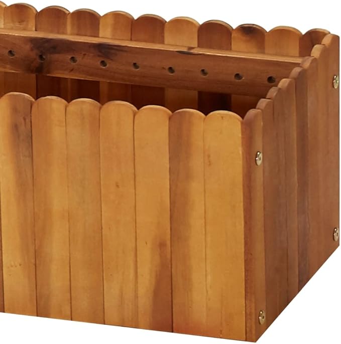 Garden Raised Bed,Wooden Flower Beds, Outdoor Garden Suitable for Flowers, Herbs and Fruits, Lawns, Verandas, Balconies, Patios 78.7"X11.8"X9.8" Solid Acacia Wood