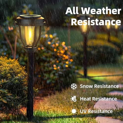 Solar Lights Outdoor (6 Pack - Warm)