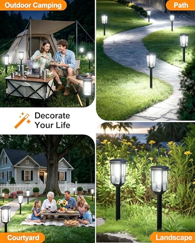 Solar Pathway Lights Outdoor 2 Pack