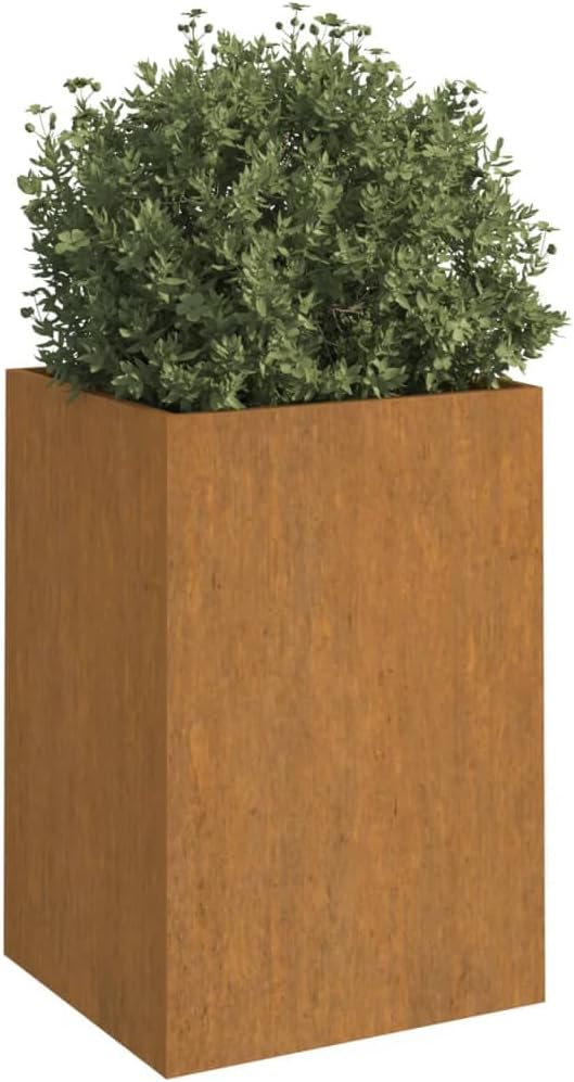 Planter,Multifunctional Raised Bed,Plant Privacy Fence,Balcony Planter Beds,Herb Planters,Greenhouse Planter,for Herbs,Flowers,Outdoor,Vegetables,20.5"x18.9"x29.5" Corten Steel