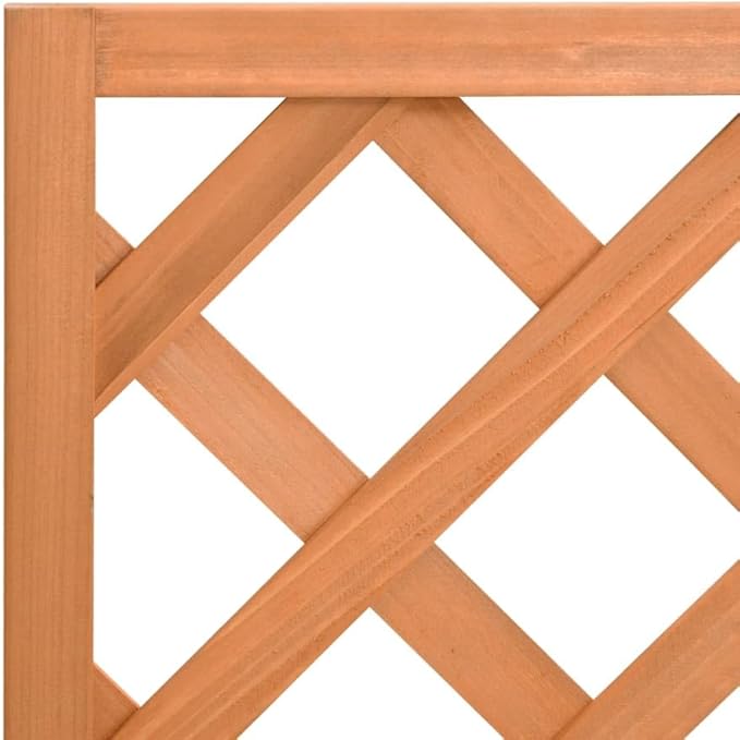 Planter with Trellis, Patio planters Raised Flower Bed Gardening Box Standing Planter Suitable for Nursery Courtyard Orchard Corridor Brown Solid Wood Fir