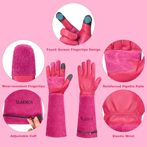 Gardening Gloves for Women Men (Red / Small (Pack of 1))