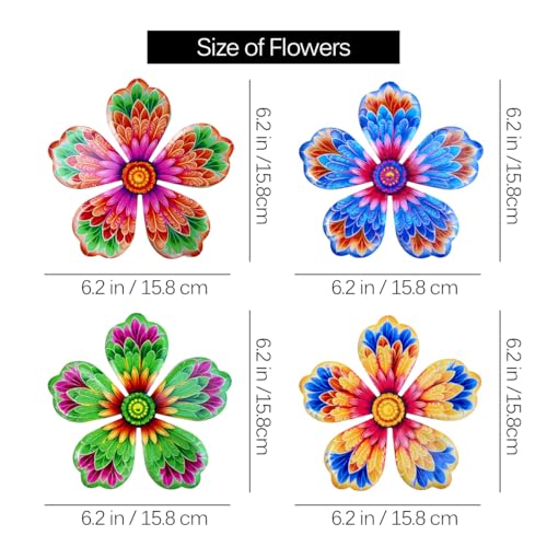 Metal Flowers Wall Decor (Flowers-B)