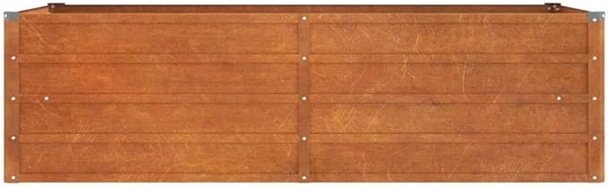Garden Raised Bed Rusty Brown Corten Steel pots for Plants Porch Decor for Indoor Outdoor 63 x 31.5 x 17.7 in