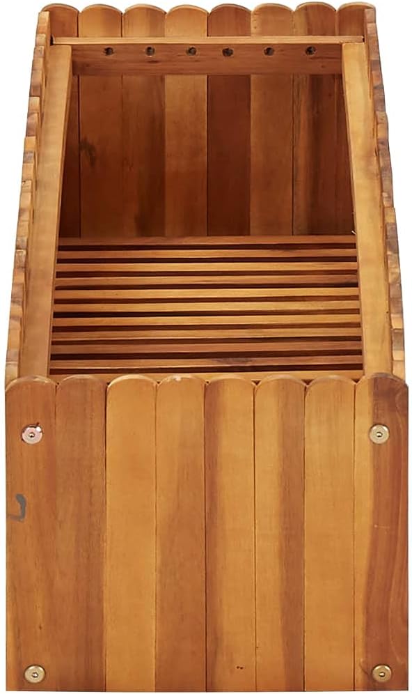 Garden Raised Bed,Wooden Flower Beds, Outdoor Garden Suitable for Flowers, Herbs and Fruits, Lawns, Verandas, Balconies, Patios 39.3"X11.8"X9.8" Solid Acacia Wood