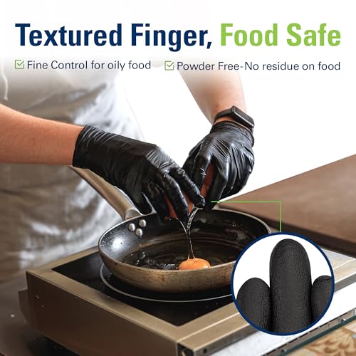 Black Nitrile Gloves Disposable Latex Free (11-black(large 1000))