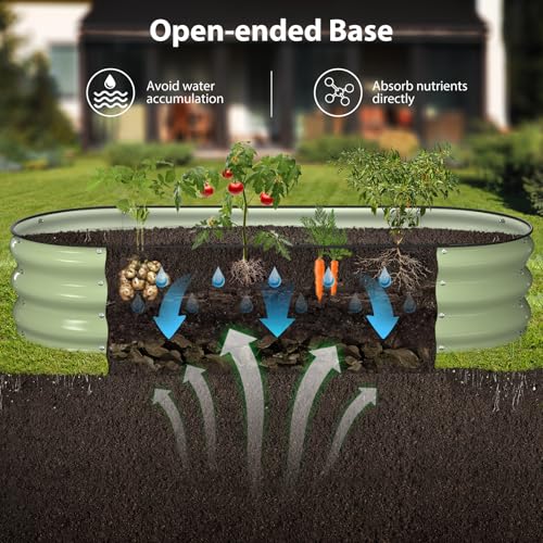 Raised Garden Bed Kit (Avocado Green / 5×2×1 ft)