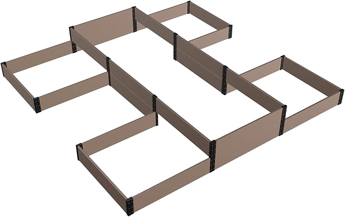 Everbloom Modular Tiered Garden Bed: A Versatile and Easy-to-Assemble Raised Garden Bed with Open Bottom for Growing Veggies, Flowers, and Herbs in Any Soil Condition