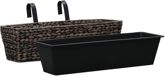 Planters 2 pcs Water Hyacinth Brown Raised Beds for Gardening Pots for Plants Raised Garden Beds Outdoor for Raised Garden Beds for Gardening Plants Outdoor Porch