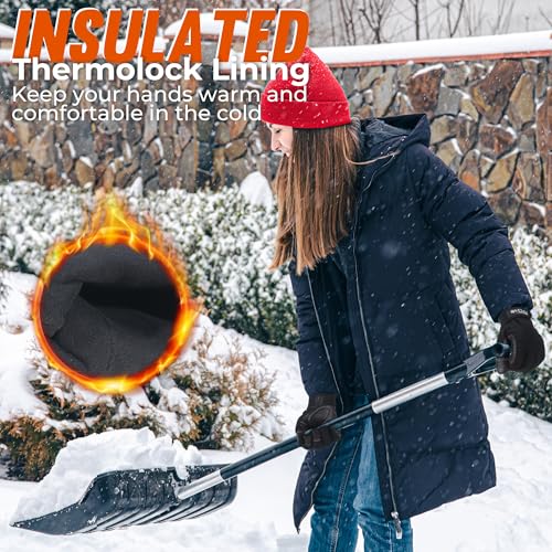 Winter Work Gloves for Men & Women (Jet Black / Medium)