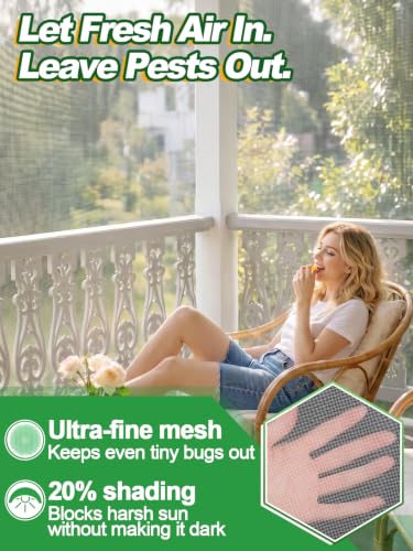 10x20ft Strong PP Nanocomposite Mosquito Net Garden Netting (White / 10x20 FT)