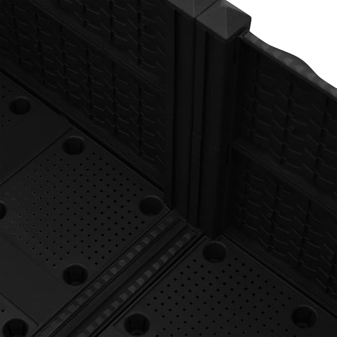 Raised Garden Bed 31.5"x31.5"x9.1" Polypropylene Planter Black Elevated Garden Bed for Outdoor Flower Beds, Vegetable Garden, Patio Planters, Raised Planter Box for Plants and Herbs