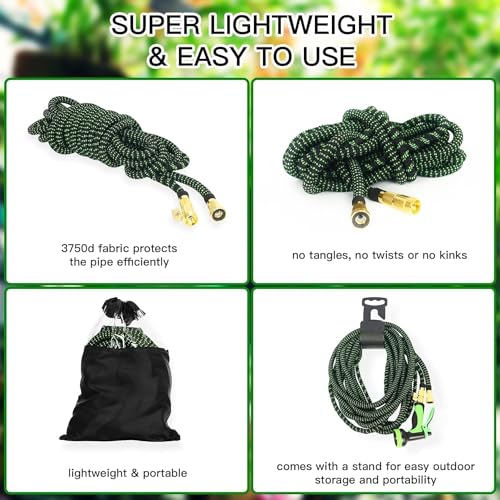 100 ft Expandable Garden Hose (Green / 100FT)