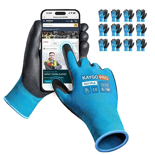 Safety Work Gloves (Blue (Touch Screen) / Medium)