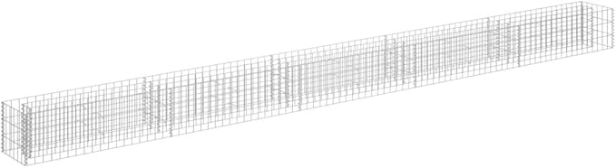 Gabion Raised Bed, Gabion Cages for retaining Walls Outdoor Backyard Planter Raised Garden Bed Suitable for Outdoor Landscape Lawn Cafes Backyard Patio Galvanized Steel 177.2"x11.8"x11.8"