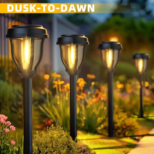 Solar Lights Outdoor (6 Pack - Warm)