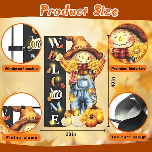 Thanksgiving Garden Flag (Scarecrow / 28x40 Inch)