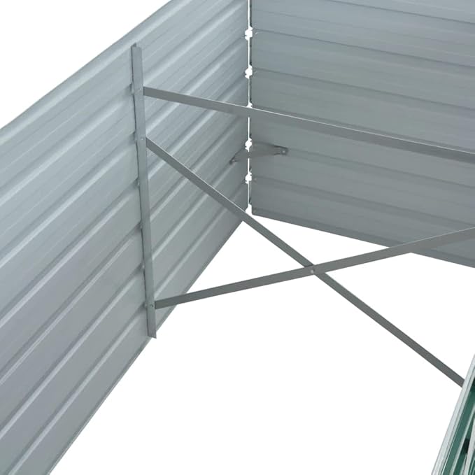 Raised Bed Green Galvanized Steel Plant containers Flower pots Decorative pots for Outdoor Balcony 94.5x31.5x30.3 in Raised Bed