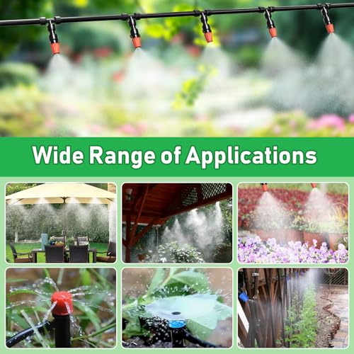 246FT Drip Irrigation System (33FT Main Tube+ 213FT 1/4'' Tube)