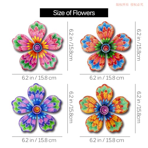 Metal Flowers Wall Decor (Flowers-K)