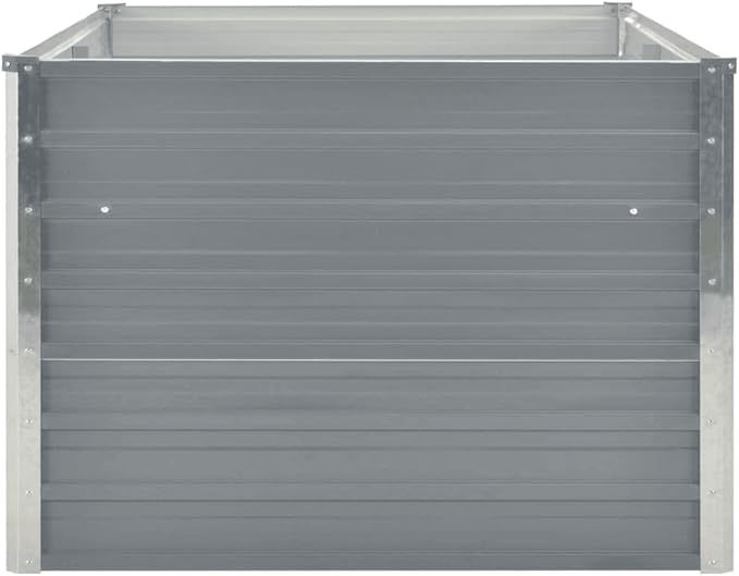 Raised Garden Bed,Garden Bed,Rectangular Planter,Raised Garden Beds Outdoor,Herb Garden Planter Outdoor,for Backyard,Patio,Balcony,Deck,63"x31.5"x17.7" Galvanized Steel Gray