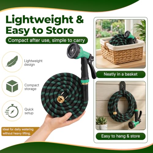 Garden Hose 100 ft (Black & Cyan / 100FT)