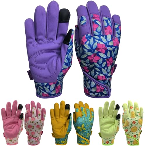 Gardening Gloves Women (1 Pair Per Pack-purple Palm / Medium)