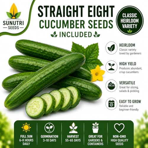 Straight Eight Cucumber Seeds for Planting