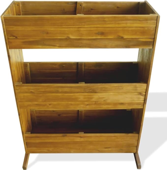 3-Tier Garden Raised Bed Solid Acacia Wood,Raised Garden Bed,Outdoor Planters for Flower Herb Garden