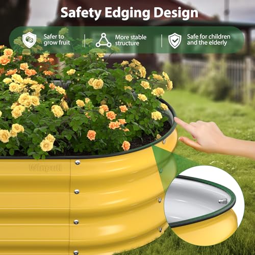 Raised Garden Bed Kit (Cream Yellow / 5×2×1 ft)