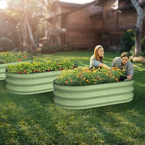Raised Garden Bed Kit (Avocado Green / 4×2×1 ft)