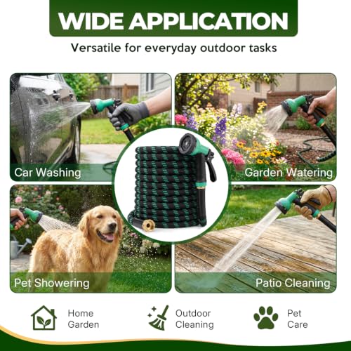 Garden Hose 100 ft (Black & Cyan / 100FT)