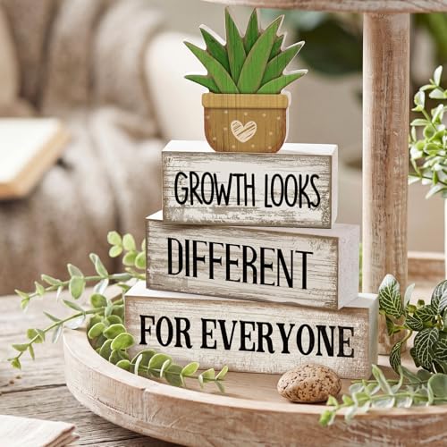 4 Pcs Farmhouse Table Decor (Growth Looks Different for Everyone)