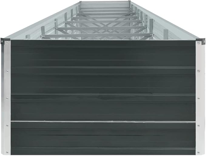 Garden Raised Bed Galvanized Steel 236.2"x31.5"x17.7" Anthracite,Raised Garden Bed,Outdoor Planters for Flower Herb Garden