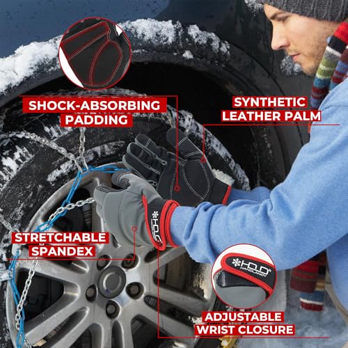 Winter Work Gloves for Men & Women (Matte Grey / 2X-Large)