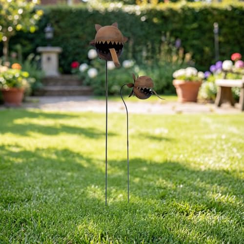 Whimsical Metal Carnivorous Plant Garden Stake (C_large)