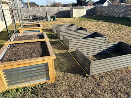 Anleolife 6x3x1.5ft Rectangular Galvanized Raised Garden Bed (Rectangle Grey / 6×3×1.5ft Tall)