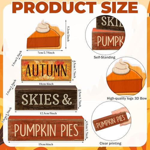 3 Pcs Fall Table Decor (Pumpkin Pie)