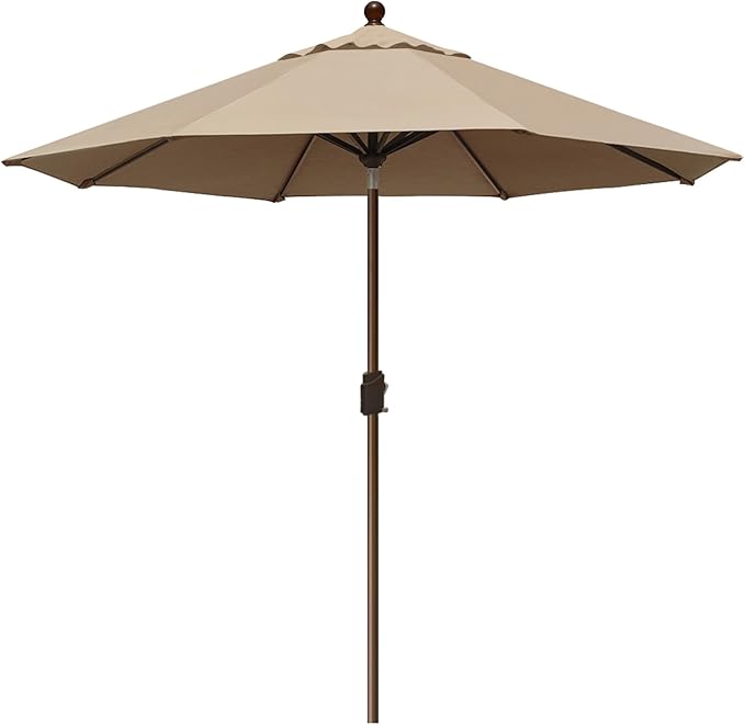 EliteShade USA 10-Year-Non-Fading 10Ft Market Umbrella Patio Umbrella Outdoor Table Umbrella with Ventilation, Heather Beige