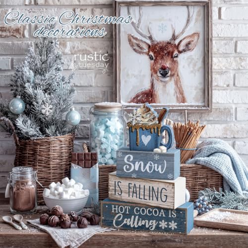 4 Pcs Christmas Table Decor (Snow is Falling)