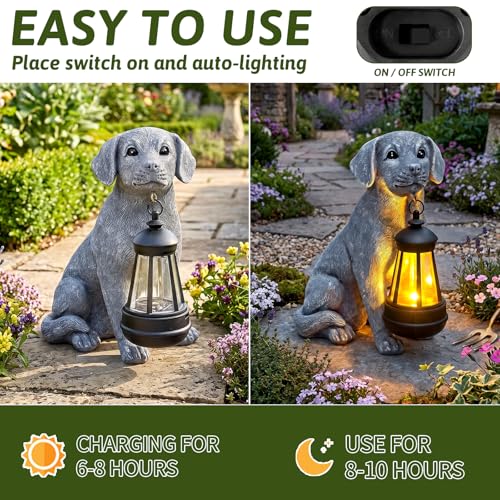 Solar Dog Garden Statue (Labrador)