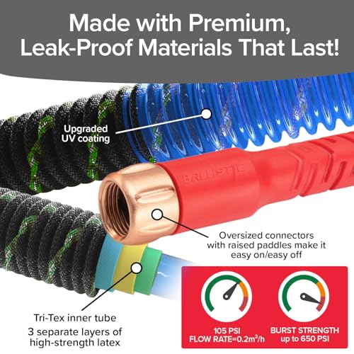 Ballistic Double UV 50 FT Expandable Garden Hose (50 FT)