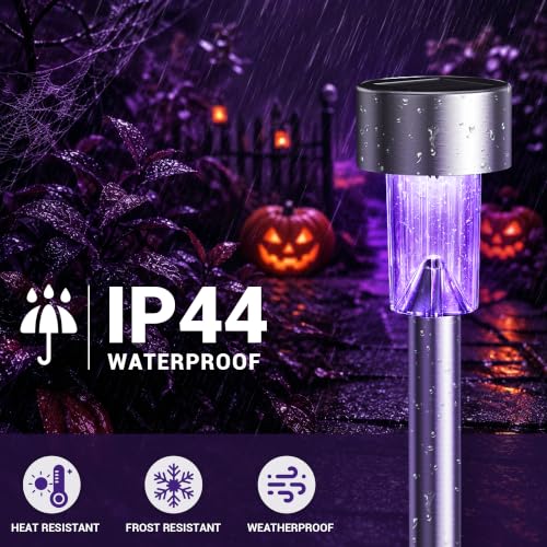 16 Pack Purple Solar Halloween Lights (Purple)