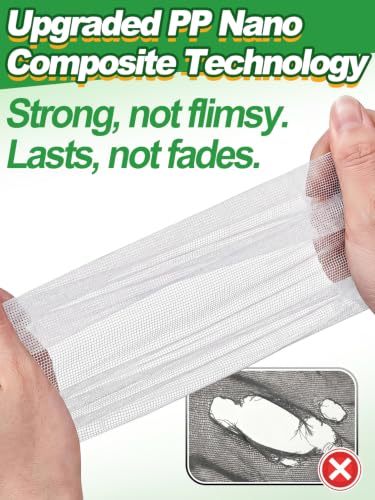 10x20ft Strong PP Nanocomposite Mosquito Net Garden Netting (White / 10x20 FT)