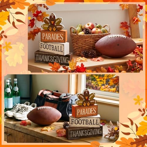 4 Pcs Fall Football Decor (Thanksgiving Football)