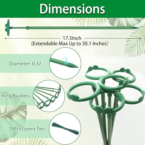 Extendable Plant Stakes (30.1Inches 7Pack)