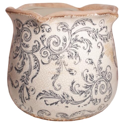 Ceramic Pots for Plants (Gray Swirls)